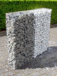 Panier de gabion 100x100x20cm rempli