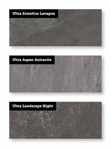 Farben Keramische Terrassenplatten Anthrazit, Stärke 2/3cm