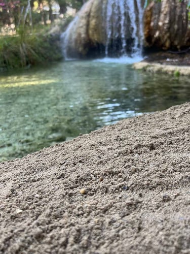 Areia de Sílica Praia instalada