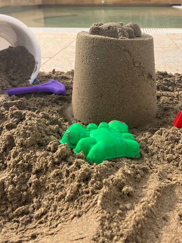 Areia de Sílica Praia instalada
