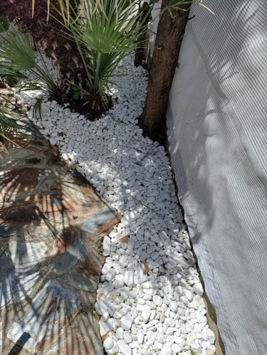Canto rodado blanco mármol puro 