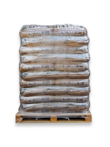 Granulés (pellets) de bois EN+A1 / DIN+ palette complète 66 sacs de 15kg (990kg)