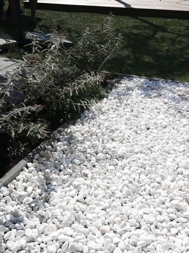 Canto Rodado Blanco 25 - 40mm Jardin