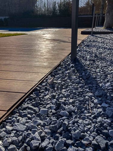 Canto Rodado Gris Ceniza Oscuro jardin