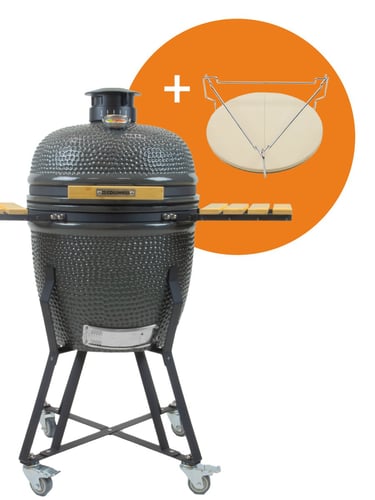 The Columbus Large Charcoal Gris Complet Kamado