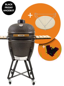 The Columbus Large Charcoal Grey Kamado Complete 