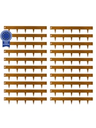 Bordure de jardin Multi-Edge METAL Acier Corten, Lot de 20 pièces