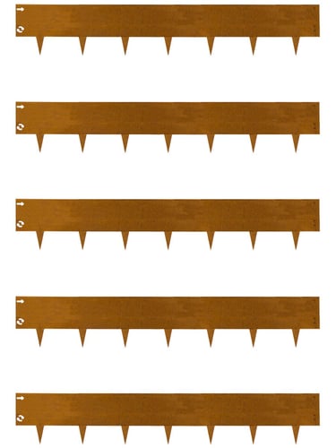 Bordure de jardin Multi-Edge METAL Acier Corten 150x27,5cm, Lot de 5 pièces