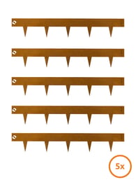 Bordure de jardin Multi-Edge METAL Acier Corten 100x17,5cm, Lot de 5 pièces