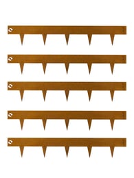Bordure de jardin Multi-Edge METAL Acier Corten, Lot de 5 pièces