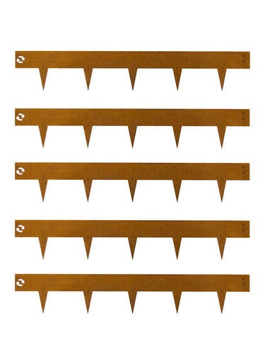 Bordure de jardin Multi-Edge METAL Acier Corten, Lot de 5 pièces