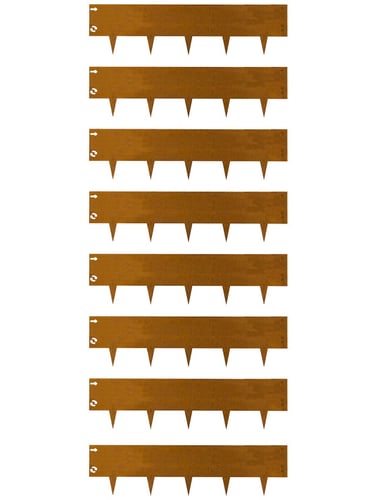Bordure de jardin Multi-Edge METAL Acier Corten 100x27,5cm, Lot de 8 pièces