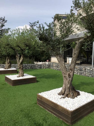 Pierres calcaires à gabion gris Ardennes jardin paysagé 