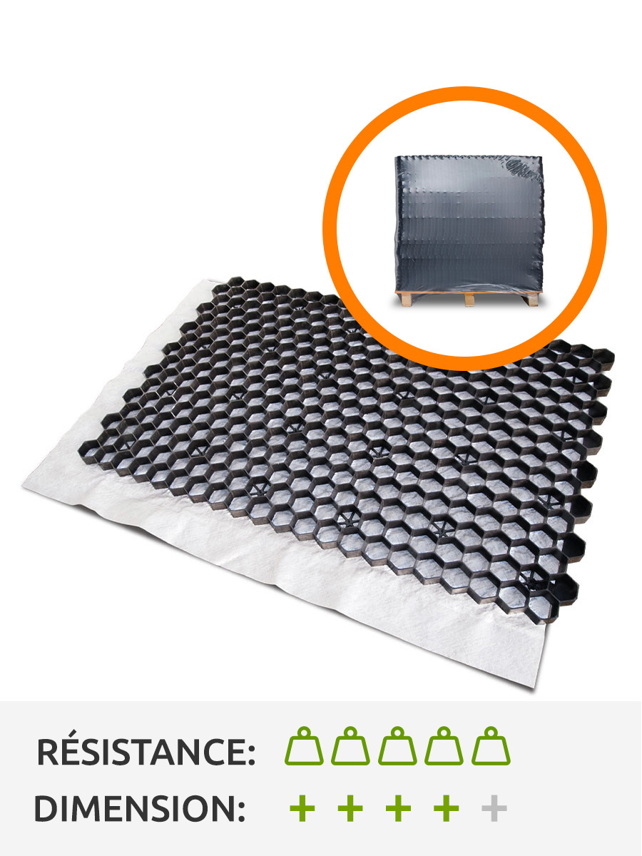 Palette complète stabilisateurs de gravier EuroGravel PRO noir