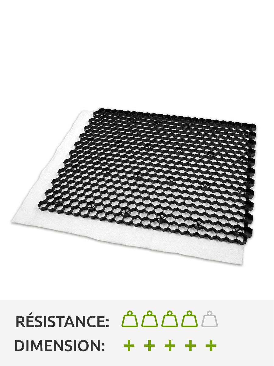 EuroGravel PLUS stabilisateurs de gravier noir