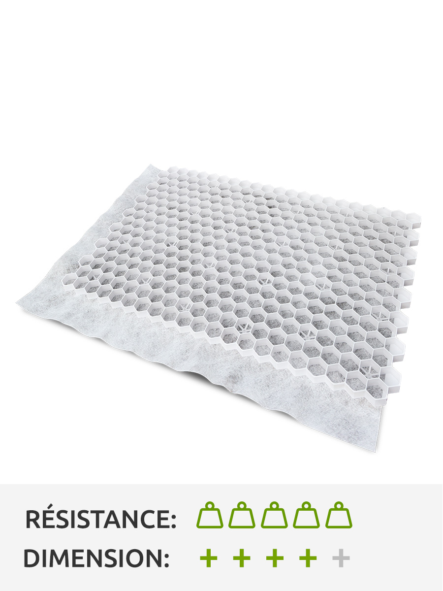 Stabilisateurs de gravier EuroGravel PLUS blanc