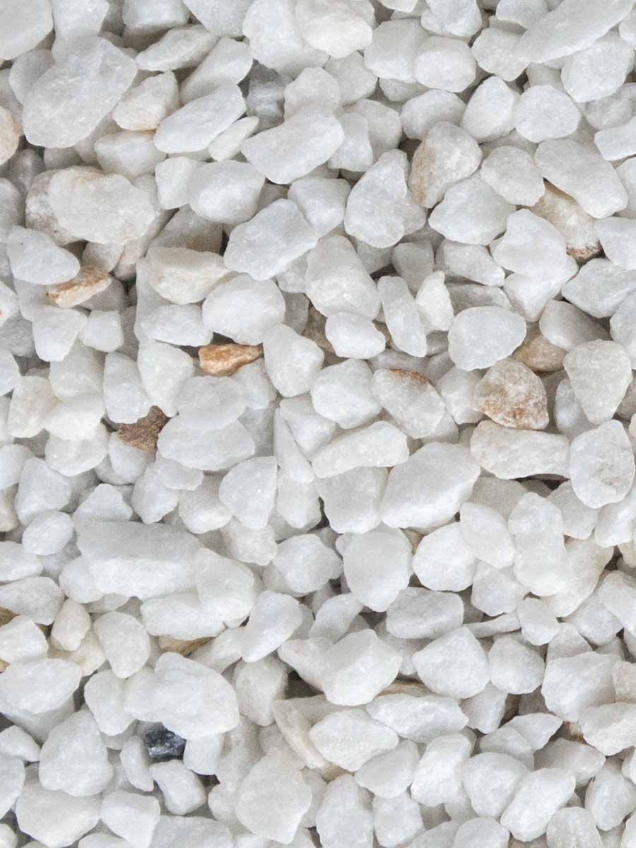 Crystal White gravier marbre concassé 9 - 12mm