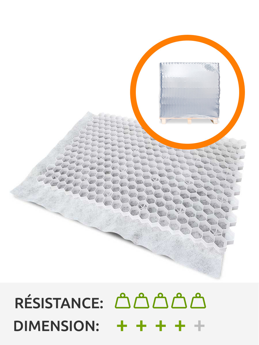 Palette complète stabilisateurs de gravier EuroGravel PRO blanc