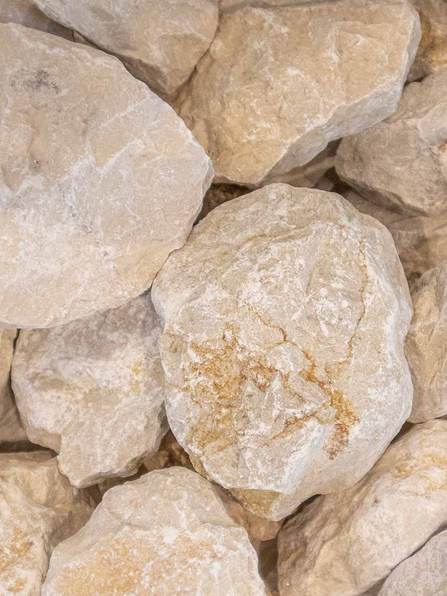 Pierres calcaires à gabion jaune Yellow Sun 60 - 120mm (6 - 12cm)
