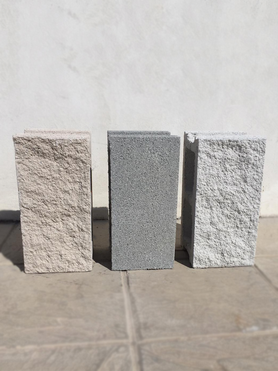 Bloques De Hormigon Hueco Liso Gris 40x20x20cm