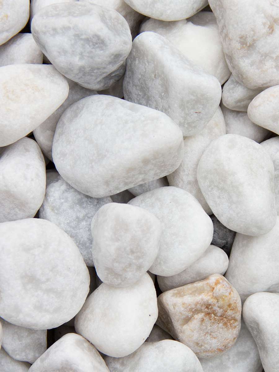 23kg Natur Carrara Marmor Gartenkies Zierkies Splitt Steinteppich Weiß 