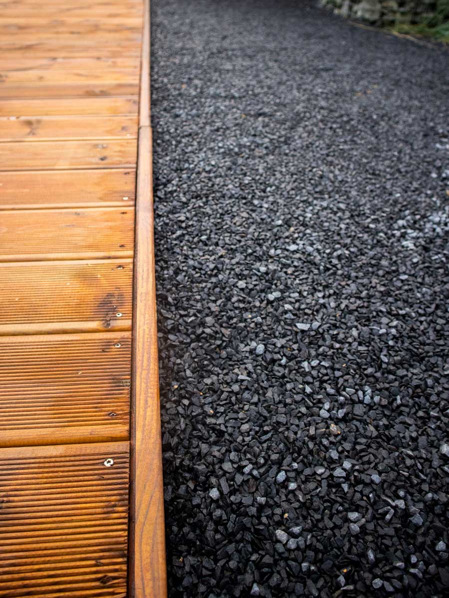 Basalte gravier noir concassé 5 - 8mm jardin paysagé