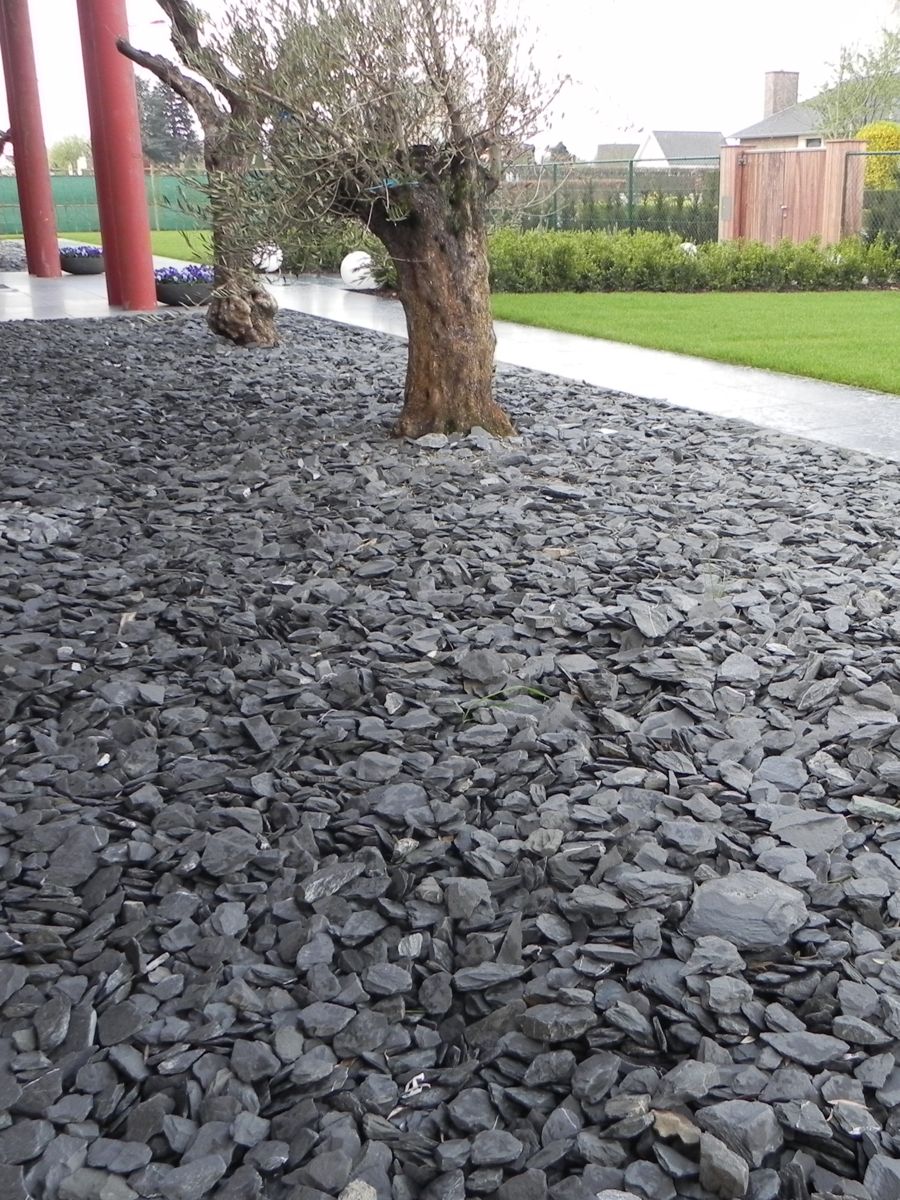 Pierres à gabion Ardoise noire 60 - 180mm (6 - 18cm) jardin paysagé
