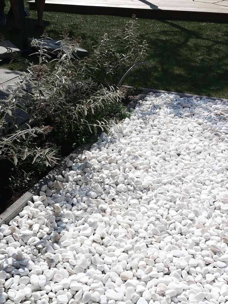 Canto Rodado Blanco 25 - 40mm Jardin