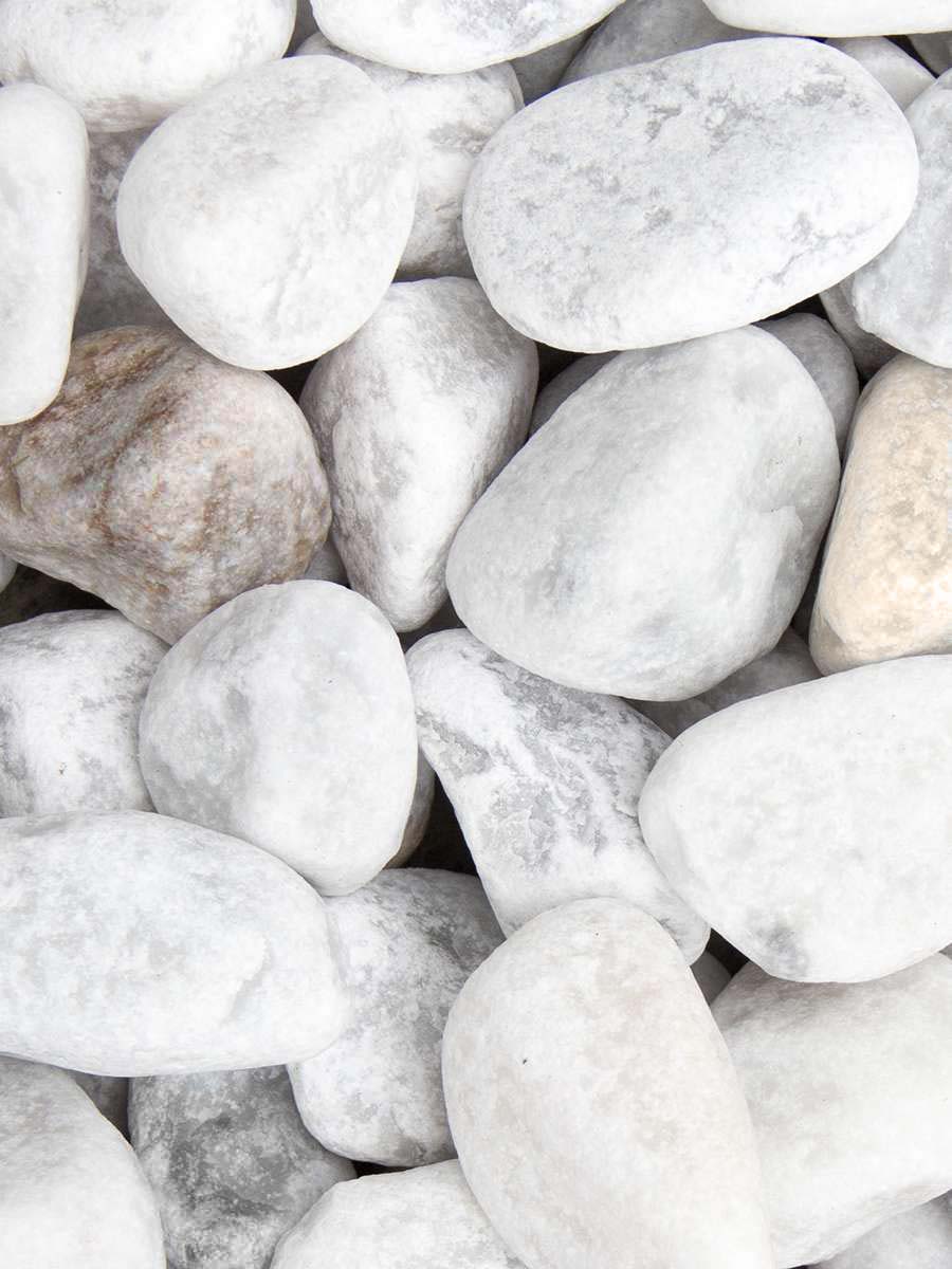Carrara galets blanc 25 - 40mm