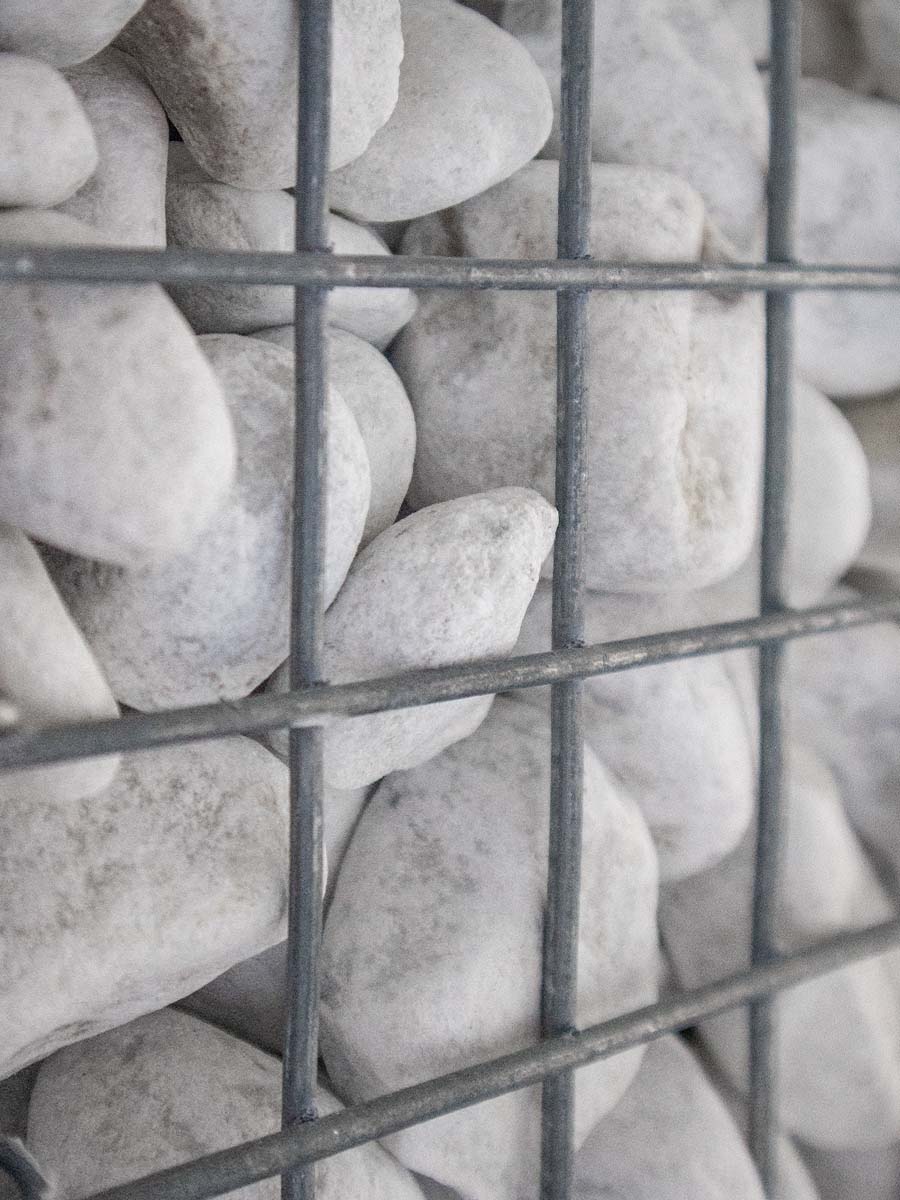 Carrara blanc grands galets 40 - 80mm (4 - 8cm) gabion