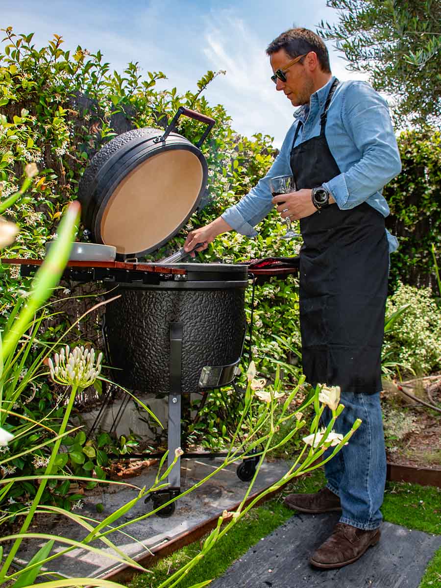 The Columbus Pro Line Large Urban Grey Compleet Kamado