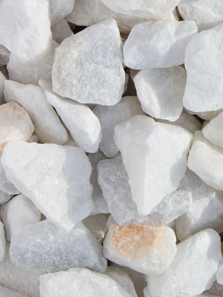 Crystal White gravier marbre concassé 25 - 40mm