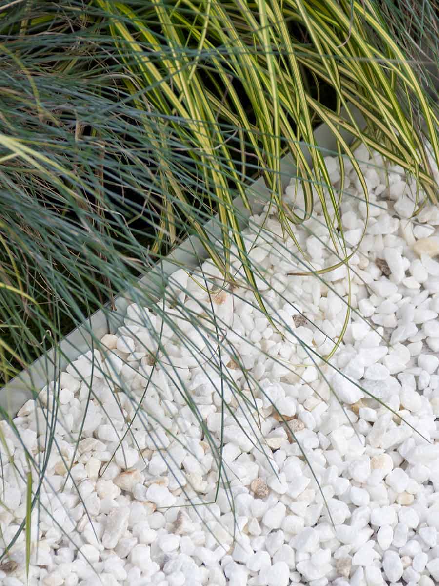 Crystal White gravier marbre concassé 9 - 12mm jardin paysagé