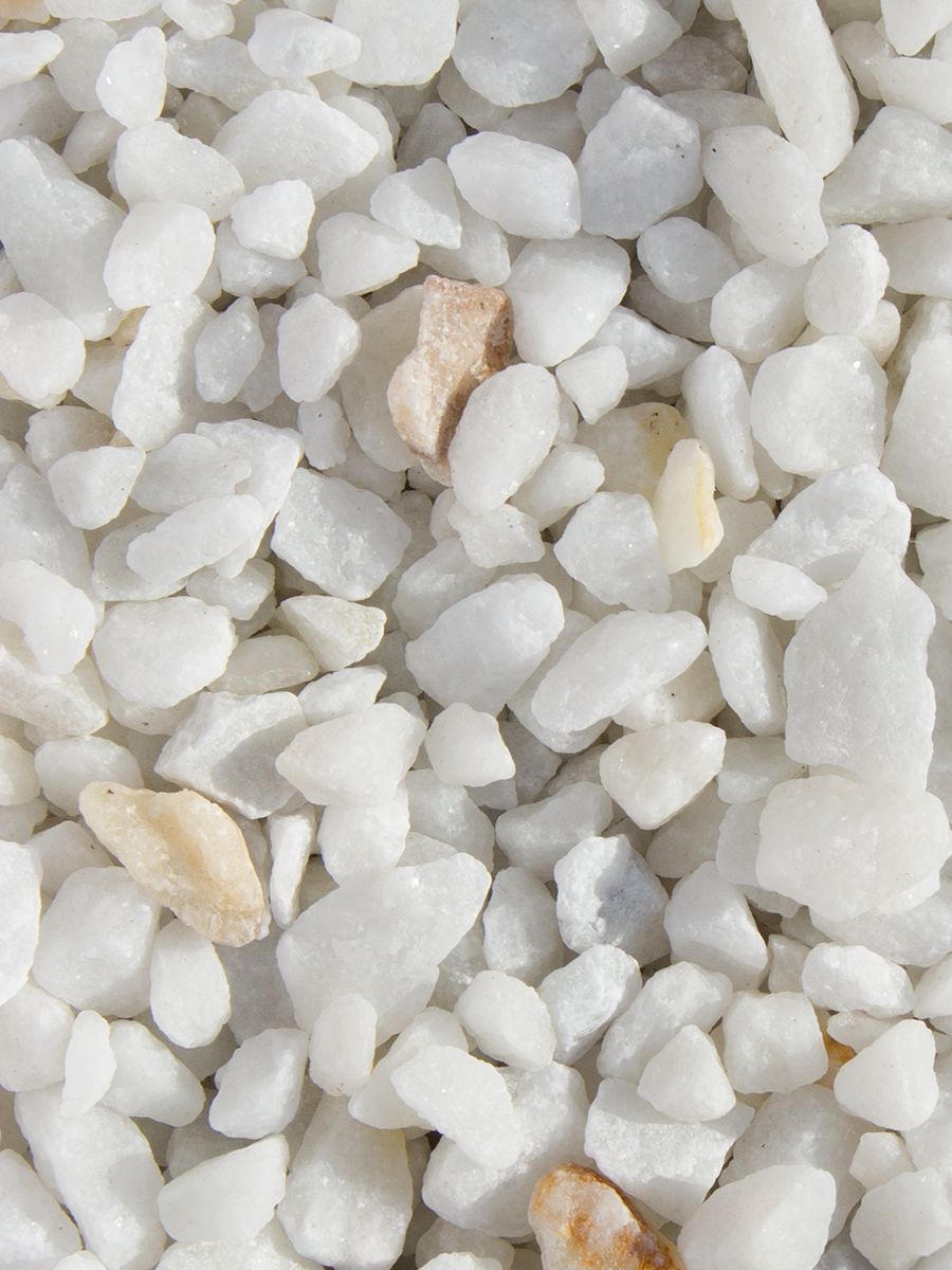 Crystal White gravier marbre concassé 16 - 25mm