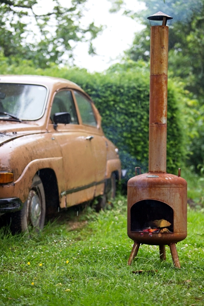 Lanterfant Gartenkamin David 155cm Höhe - Metall