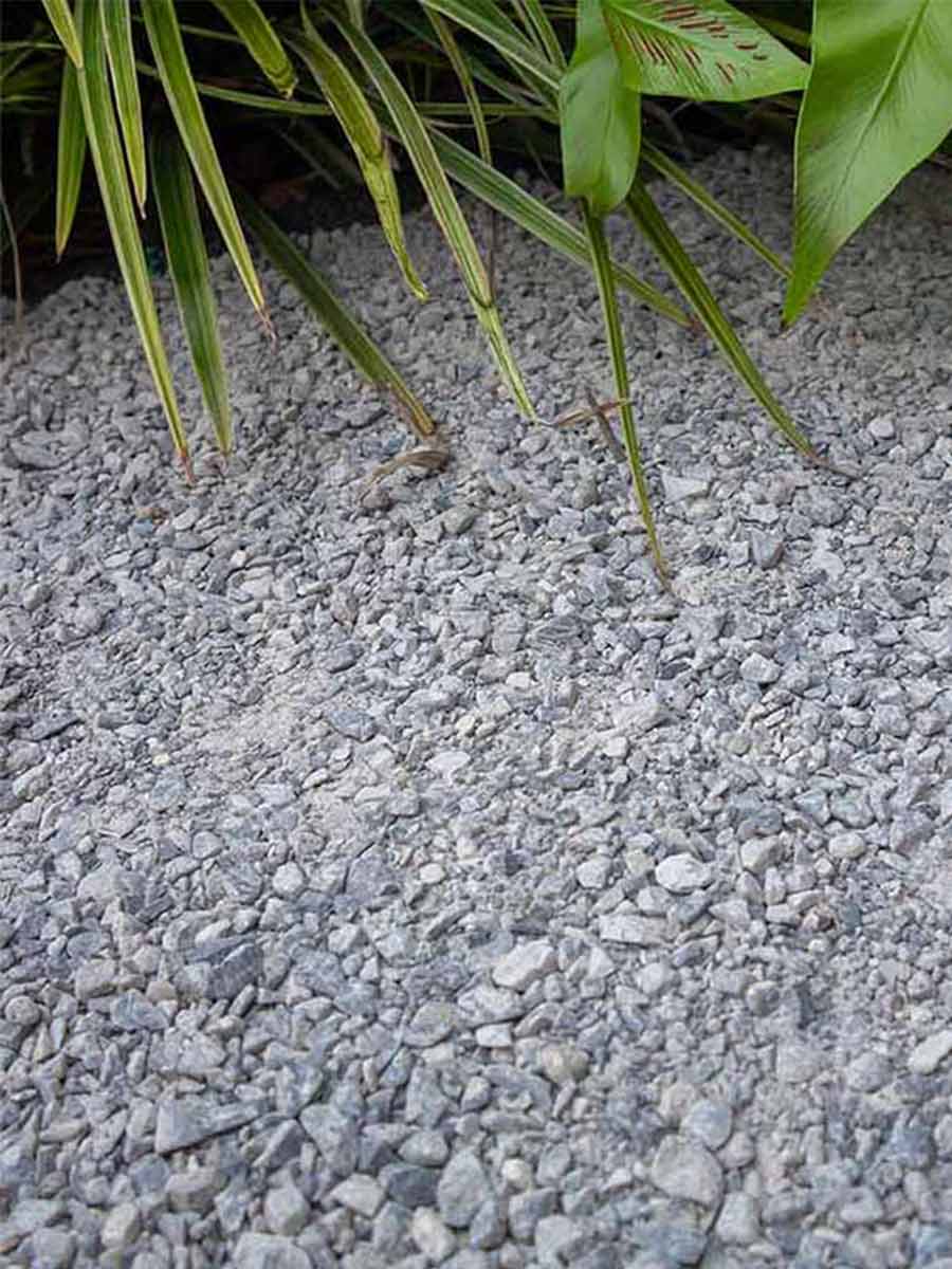 Dolomit Splitt Silver-Grey verlegt