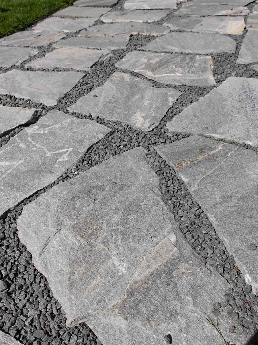 Doornik gravier calcaire concassé jardin paysagé