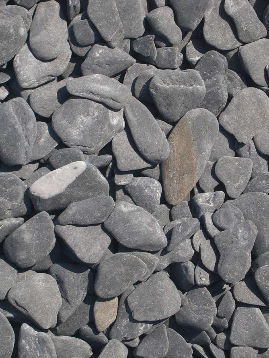Flat Pebbles noir 15 - 30mm