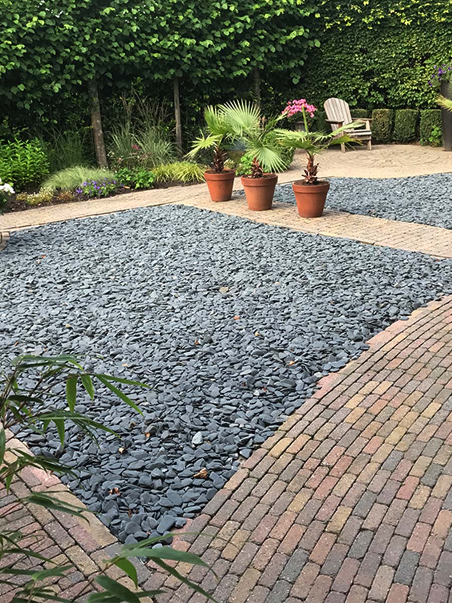 Flat Pebbles noir 30 – 60mm jardin paysagé