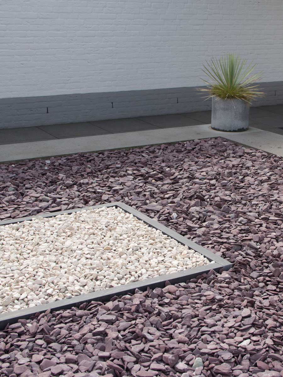 Flat Pebbles violet 30 - 60 jardin paysagé