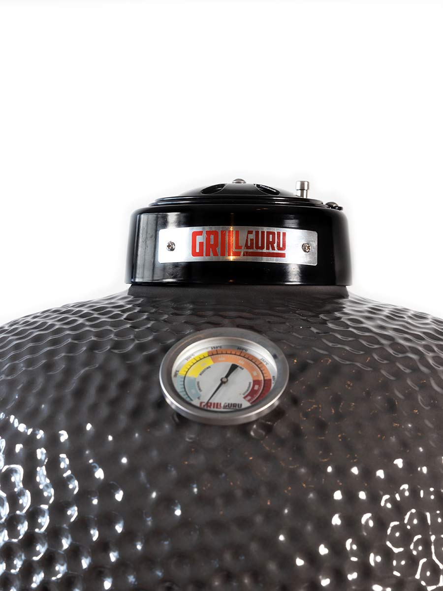 Grill Guru Classic Large Kamado Gris Completa, termómetro