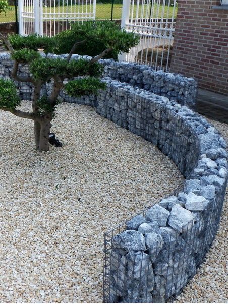 Pierres à gabion Ice Blue de marbre jardin paysagé