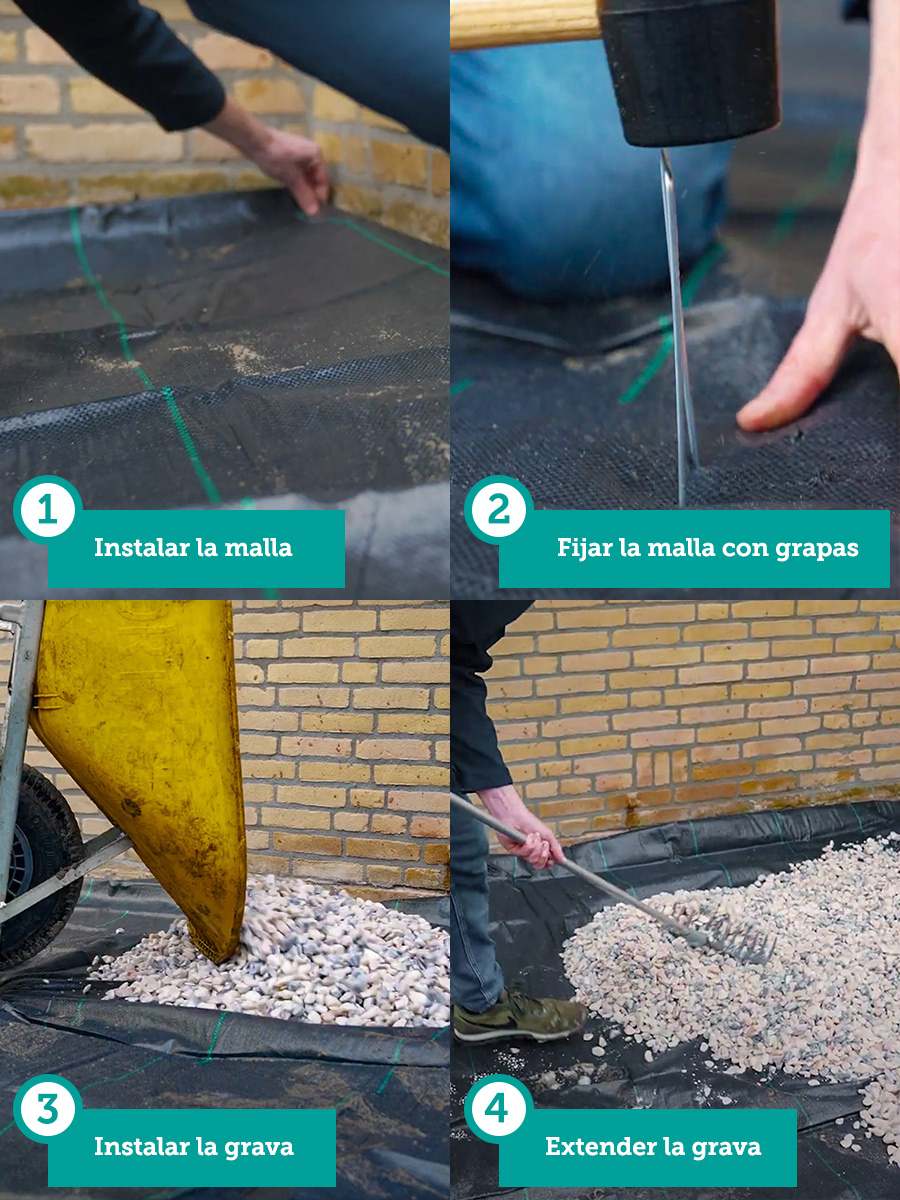 Malla Antihierbas instalar