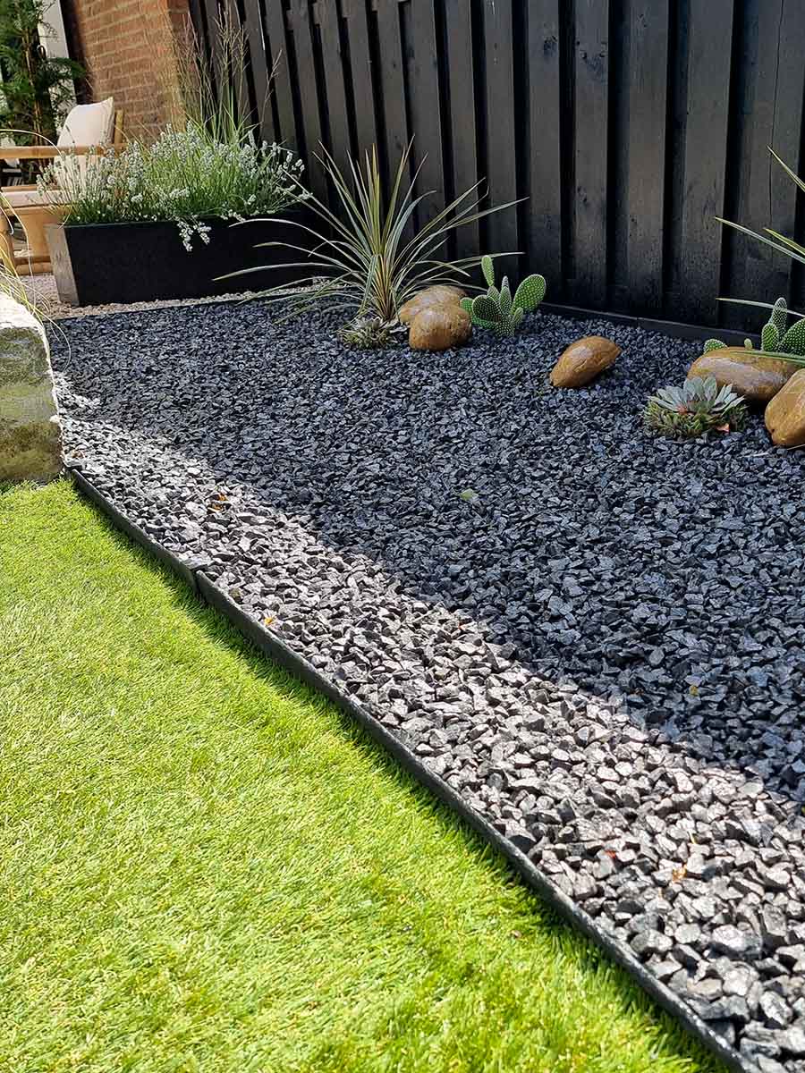 Bordure de jardin Multi-Edge ECO droit 2m, noir, 10cm, jardin aménagé
