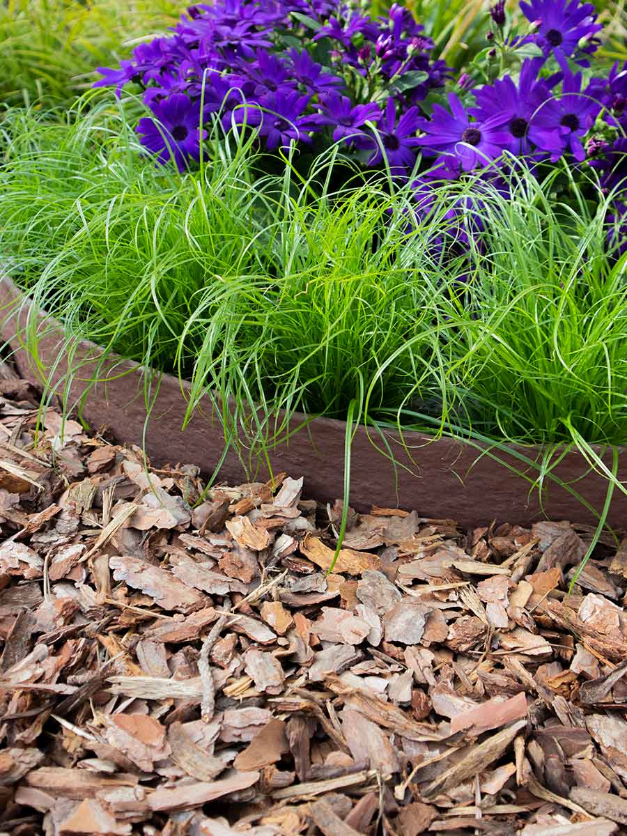 Bordura Multi-Edge ECO Rollo 20m Marrón - Corten, Altura 14cm instalada