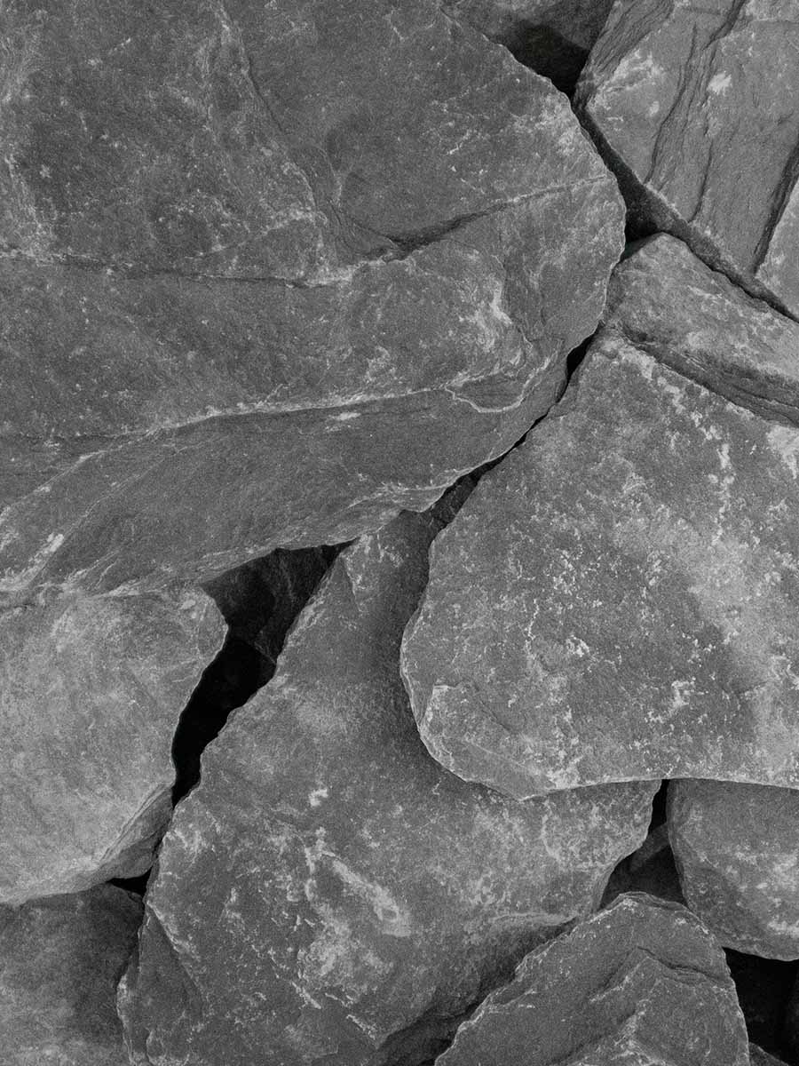 Pierres à gabion Ardoise noire 60 - 180mm (6 - 18cm)