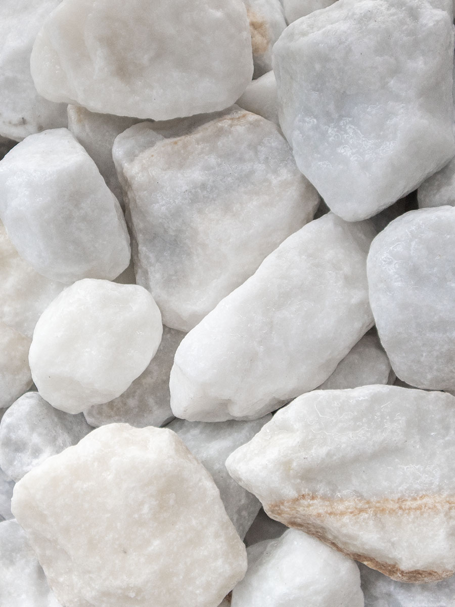 Pierres à gabion Carrara blancs 40 - 80mm (4 - 8cm) (humide)