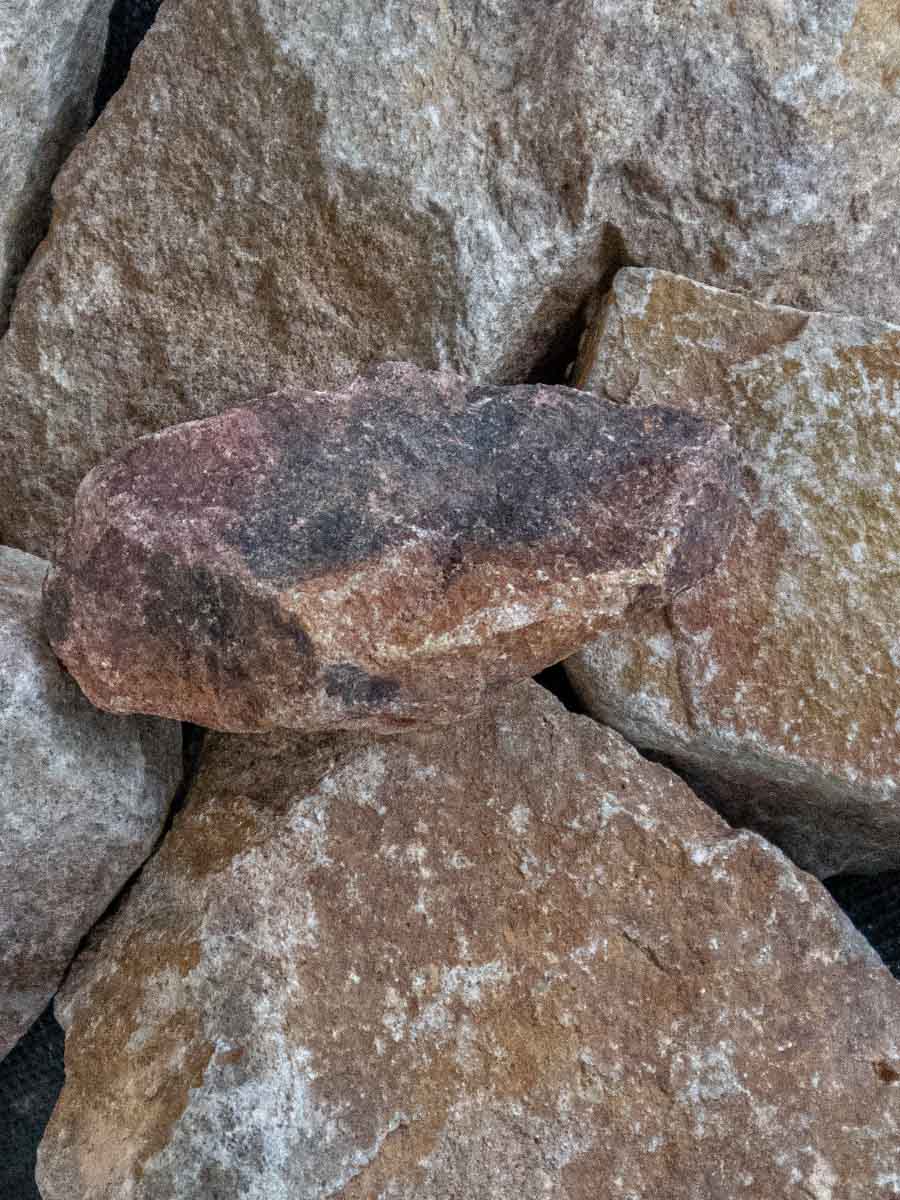Pierres à gabion Grès rouge-rose 80 - 120mm (8 - 12cm)