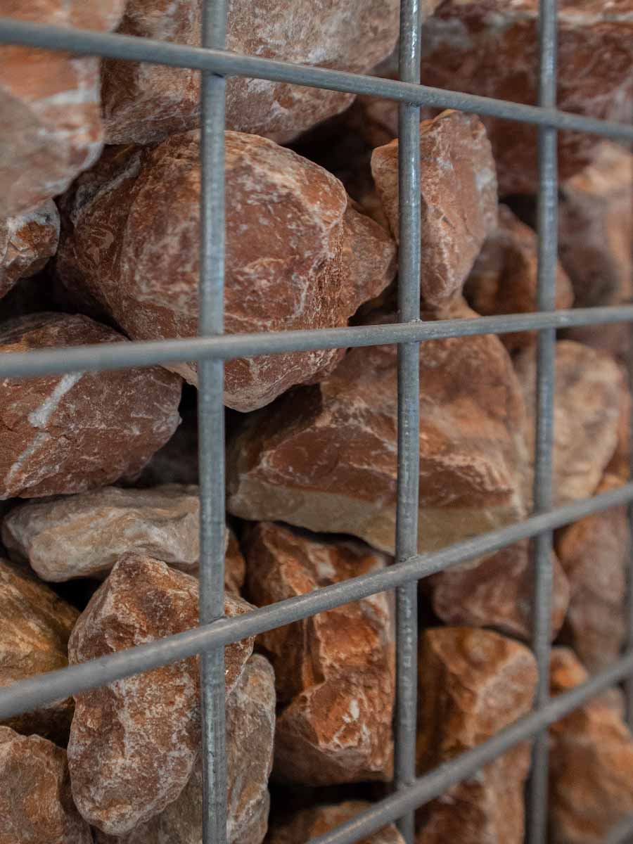 Pierres à gabion Rouge Basque 40 - 80mm (4 - 8cm)