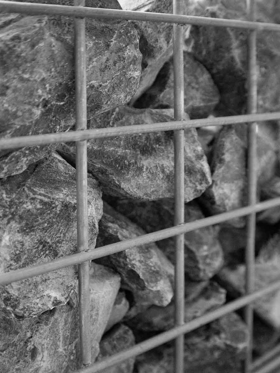 Pierres calcaires à gabion gris Ardennes 40 - 60mm (4 - 6cm) gabion
